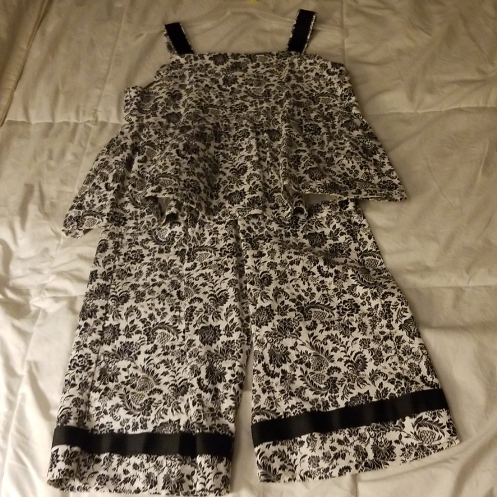 custom made girls capri summer outfit